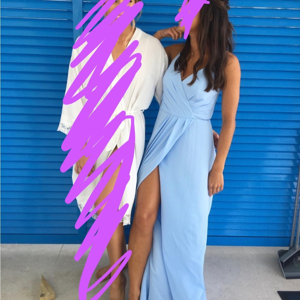 David’s Bridal Georgette Double Strap dress